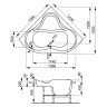 Акриловая ванна VAGNERPLAST IRIS 143x143