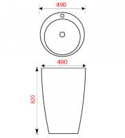 Раковина напольная CeramaLux В133В