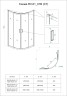 Душевой угол Veconi Rovigo RV-01B, 900x900x1950,черный, стекло прозрачное
