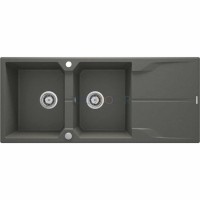 Гранитная мойка, 2-чаши с осушкой