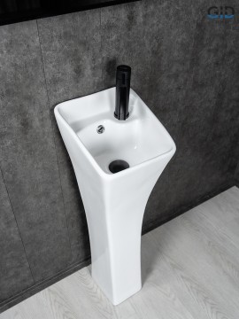 Раковина Gid M9012 81101 накладная белая 30x33x89