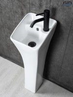 Раковина Gid M9012 81101 накладная белая 30x33x89