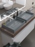 Раковина для ванной накладная 50 см, Uperwood Tanos Quartz, прямоугольная, серая, бетон