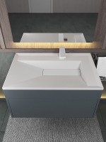 Раковина для ванной Uperwood Lotus Premium 80х50х13 см, белая матовая