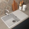 Кухонная мойка из искусственного камня Uperwood ECON UPD-507-001, прямоугольная, белая матовая
