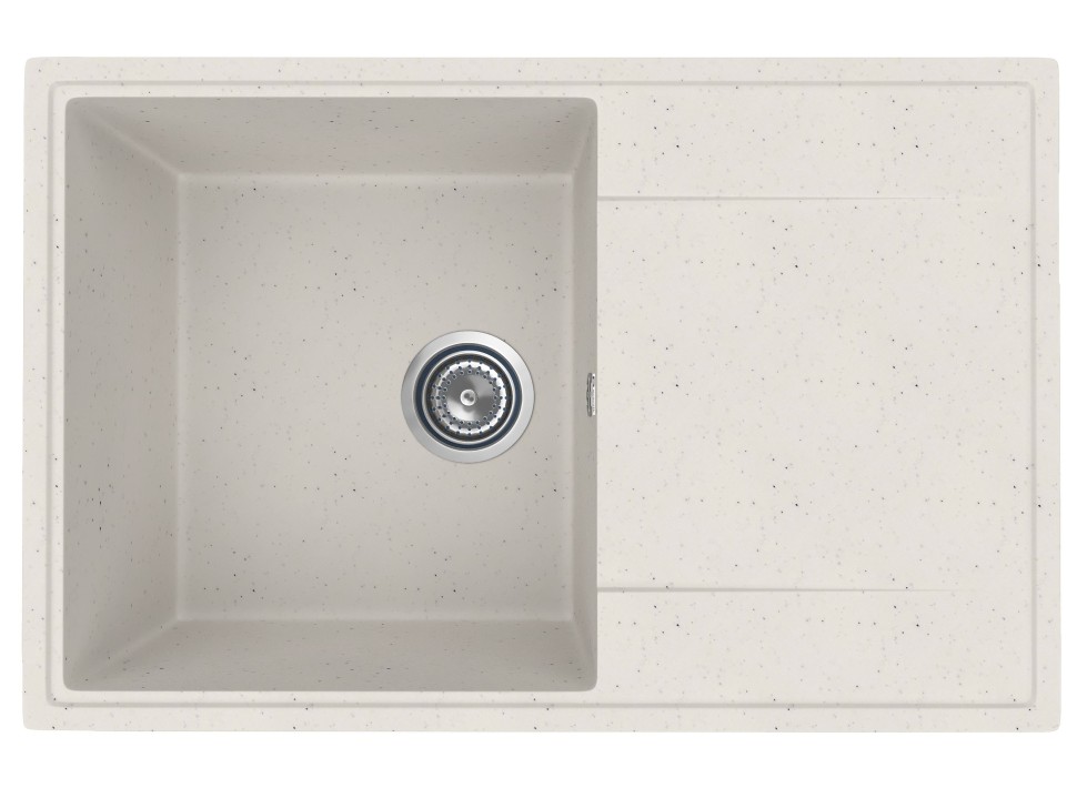 Кухонная мойка из искусственного камня Uperwood ECON UPD-507-001, прямоугольная, белая матовая