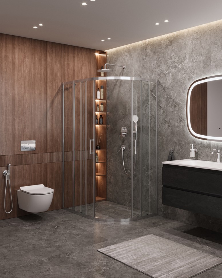 Душевой уголок CEZARES MOLVENO-RH-2-110/90-C-Cr-IV