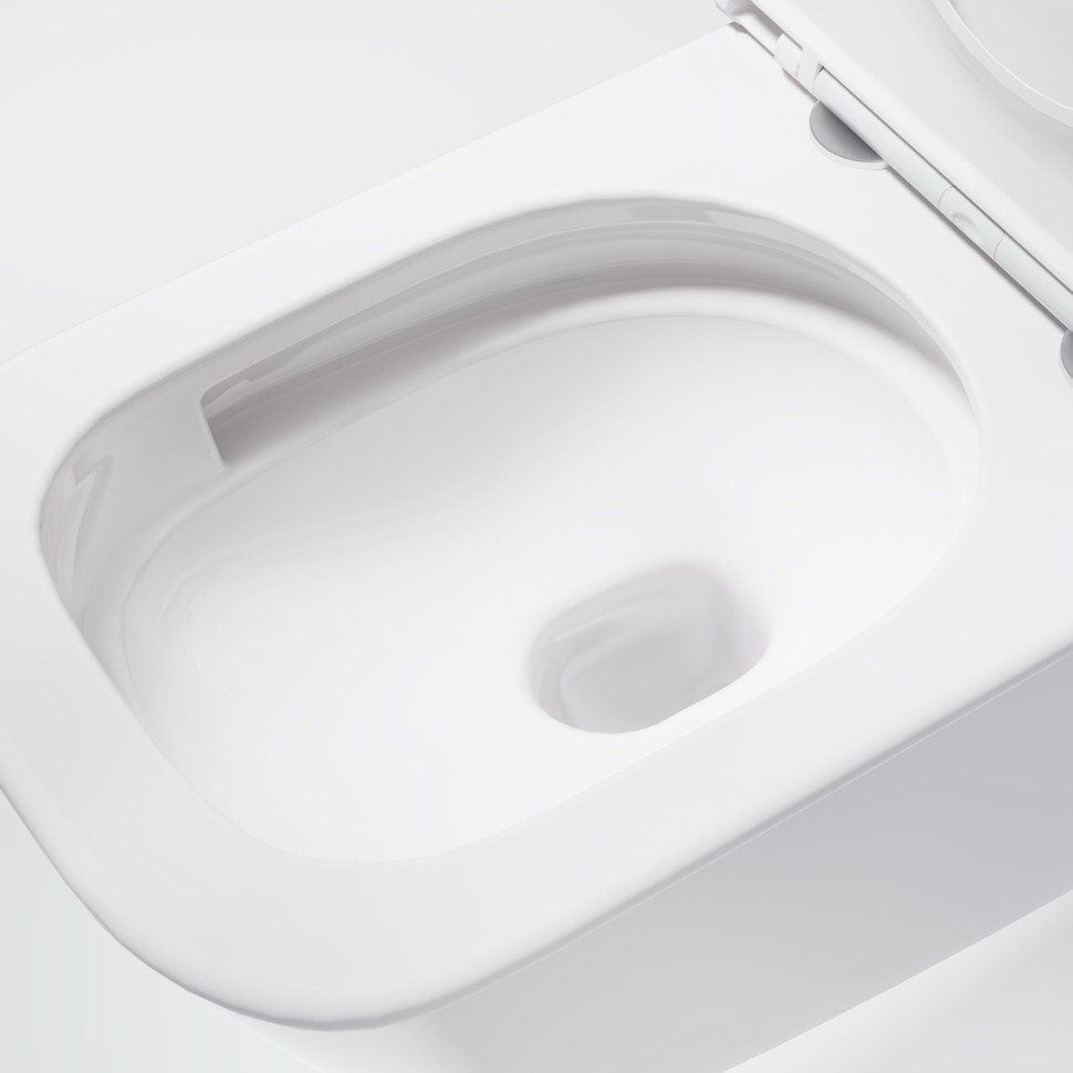 Унитаз подвесной Demi VT1-55T Tornado, цвет белый, ультратонкое soft-close сиденье