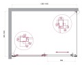 Душевой уголок BelBagno LUCE-AH-1-140/100-C-Cr