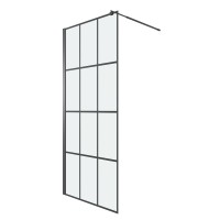 Душевая перегородка Niagara Eco NG-552-80BLACK (80х190) черный,стекло клетка,1 место