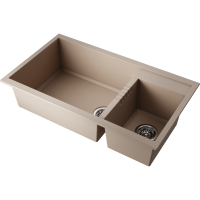 Кухонная мойка Omoikiri Tedori 86-2-LB-SA Tetogranit/бежевый