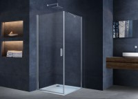 Душевой уголок Alpha VSR-3ALP9090CL, 900*900, хром, стекло прозрачное