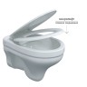 Унитаз BERGES подвесной  ALBIT S Rimless 52 см, сиденье Optim SO, микролифт, быстросъем