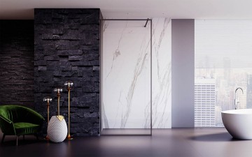 Душевая перегородка Veconi Korato KR-81GR, 800x2000, брашированный графит, стекло прозрачное KR81GR-80-01-C4