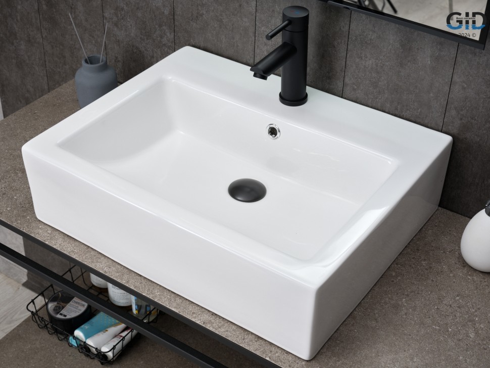 Раковина Gid N9157 51216 накладная белая 57x45.5x15.5