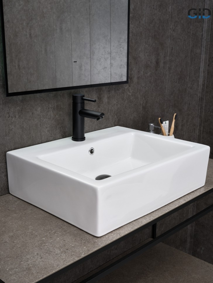 Раковина Gid N9157 51216 накладная белая 57x45.5x15.5