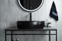 Раковина Gid Bm9030wx 53385 накладная черная матовая 60x40x15