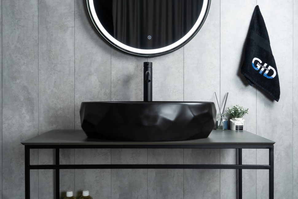 Раковина Gid Bm9030wx 53385 накладная черная матовая 60x40x15