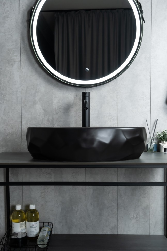 Раковина Gid Bm9030wx 53385 накладная черная матовая 60x40x15