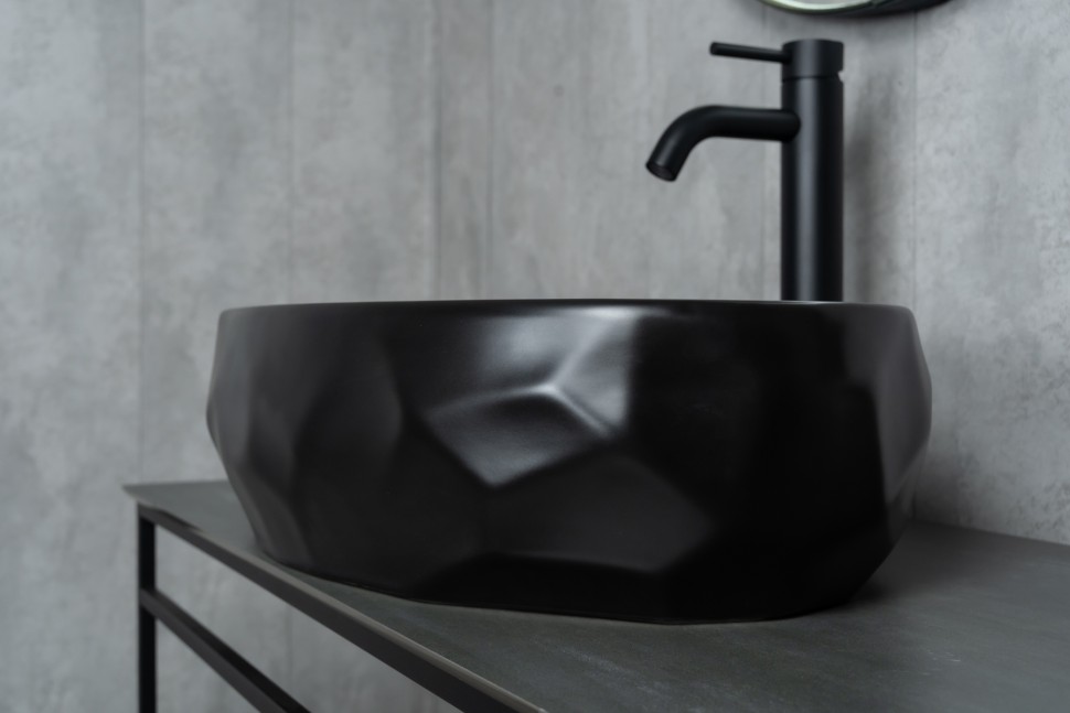Раковина Gid Bm9030wx 53385 накладная черная матовая 60x40x15