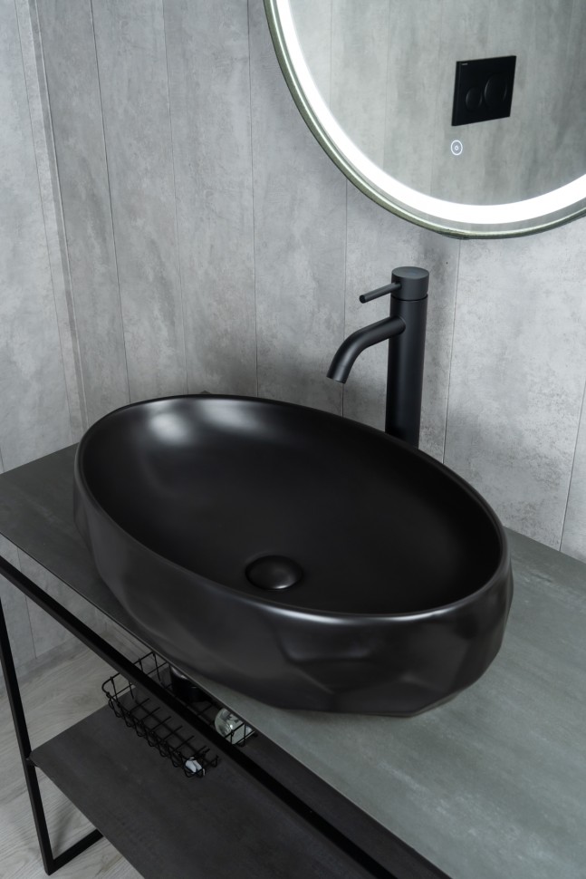 Раковина Gid Bm9030wx 53385 накладная черная матовая 60x40x15