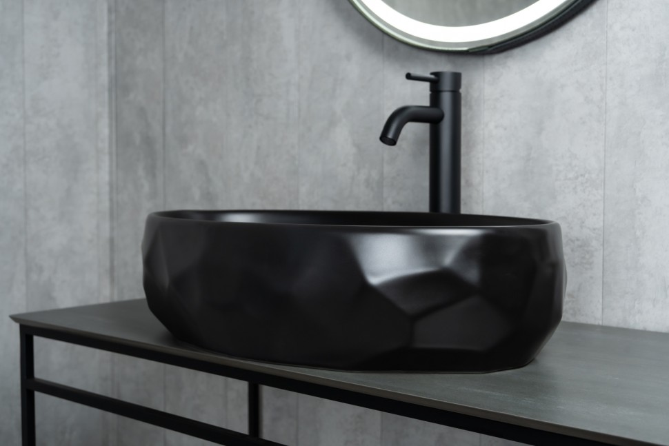 Раковина Gid Bm9030wx 53385 накладная черная матовая 60x40x15