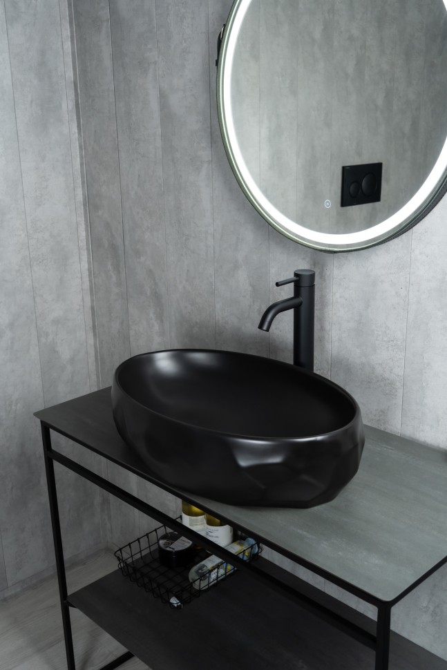 Раковина Gid Bm9030wx 53385 накладная черная матовая 60x40x15