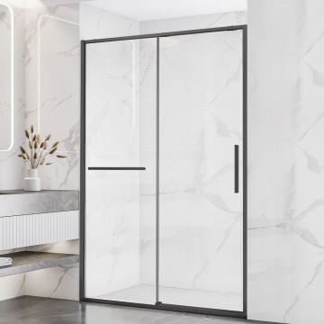 Душевая дверь Слим Софт (Slim Soft) VDS-1SS110CLGM, 1100, вороненая сталь, стекло прозрачное