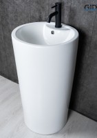 Раковина Gid Nb135 81102 накладная белая 46x46x86