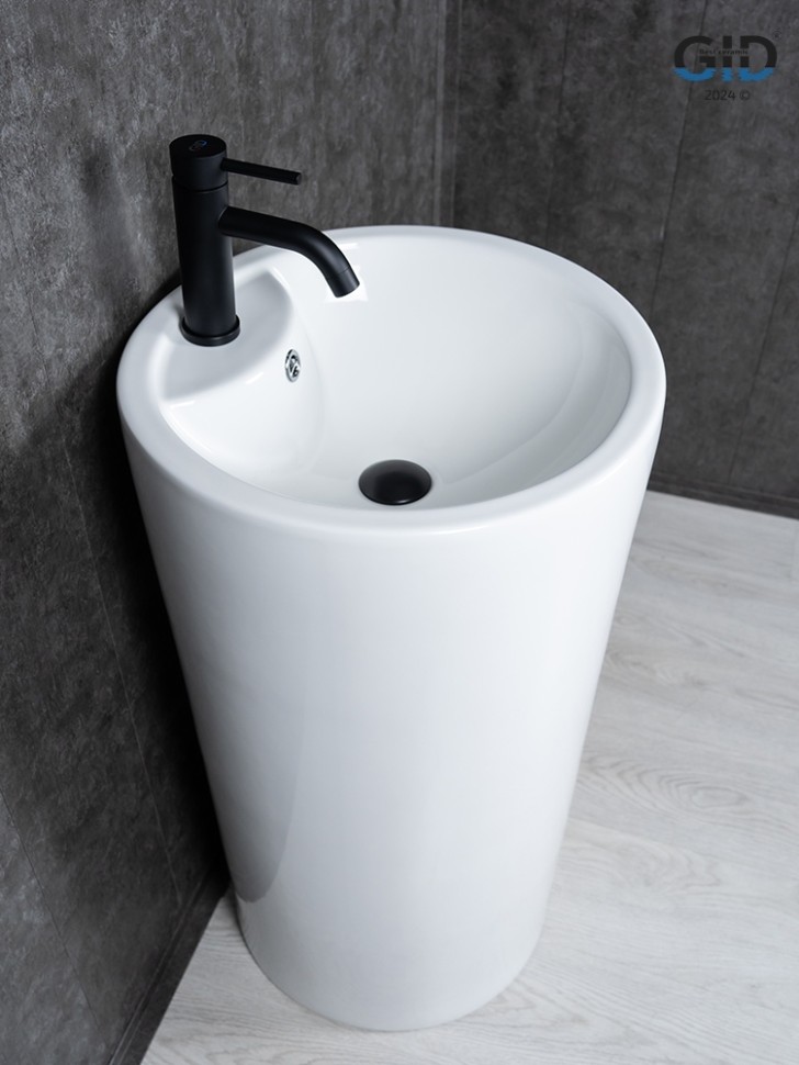 Раковина Gid Nb135 81102 накладная белая 46x46x86