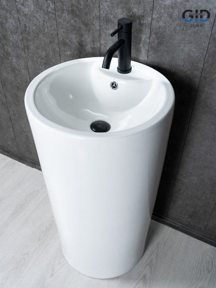 Раковина Gid Nb135 81102 накладная белая 46x46x86