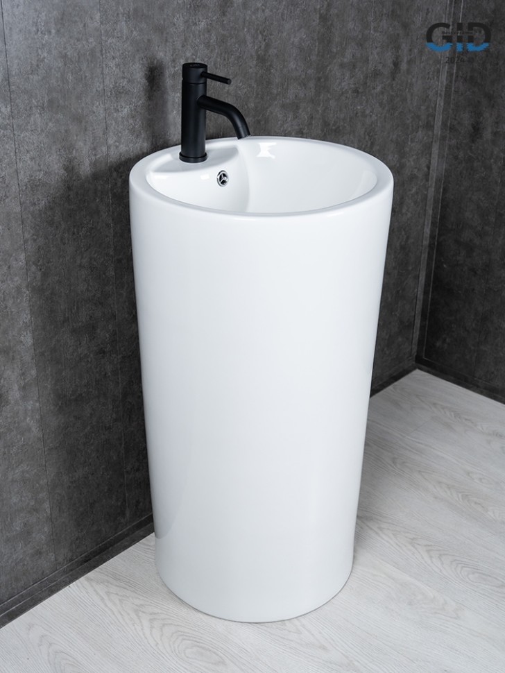 Раковина Gid Nb135 81102 накладная белая 46x46x86