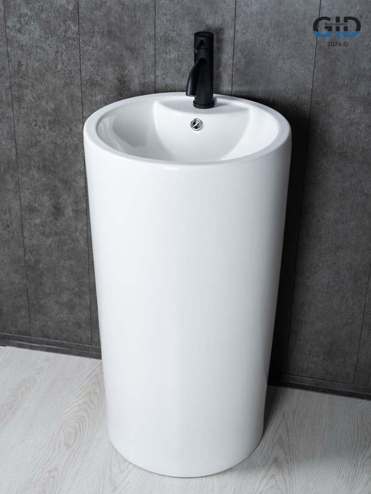 Раковина Gid Nb135 81102 накладная белая 46x46x86