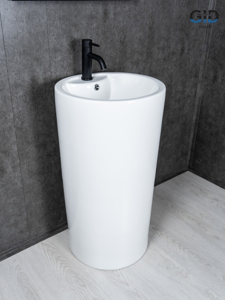 Раковина Gid Nb135 81102 накладная белая 46x46x86