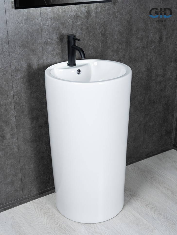 Раковина Gid Nb135 81102 накладная белая 46x46x86