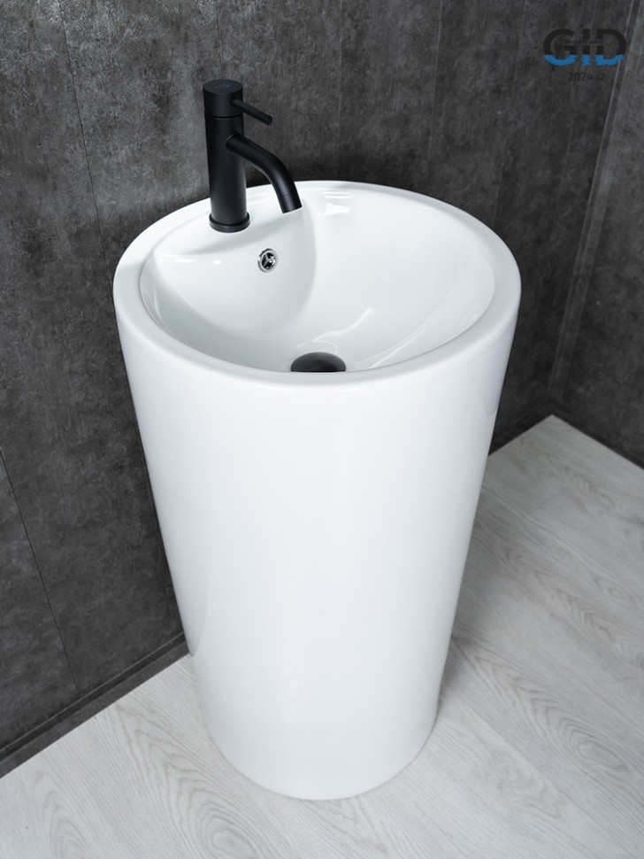 Раковина Gid Nb135 81102 накладная белая 46x46x86