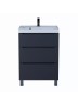 Тумба под раковину 60 см, Uperwood Tanos, напольная, черная, 3 ящика