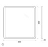 Зеркало BelBagno SPC-MAR-800-800-LED-BTN