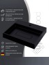 Раковина для ванной накладная 50 см, Uperwood Tanos Quartz, прямоугольная, черная, космос