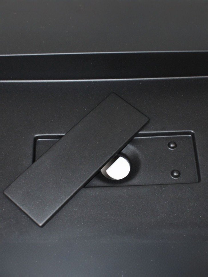 Раковина для ванной накладная 50 см, Uperwood Tanos Quartz, прямоугольная, черная, космос