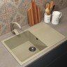 Кухонная мойка из искусственного камня Uperwood ECON UPD-507-002, прямоугольная, бежевая матовая