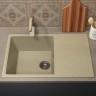 Кухонная мойка из искусственного камня Uperwood ECON UPD-507-002, прямоугольная, бежевая матовая