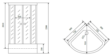 Timo Standart T-1180 душевая кабина 80*80*220