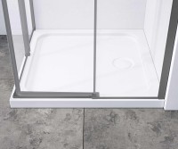 Душевой уголок Slim-N VSS-4SN9010CLGM, 1000*900, вороненая сталь, стекло прозрачное
