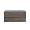 База под раковину Luka 1000 подвесная, 2 выкатных ящика soft-close, R.Oak
