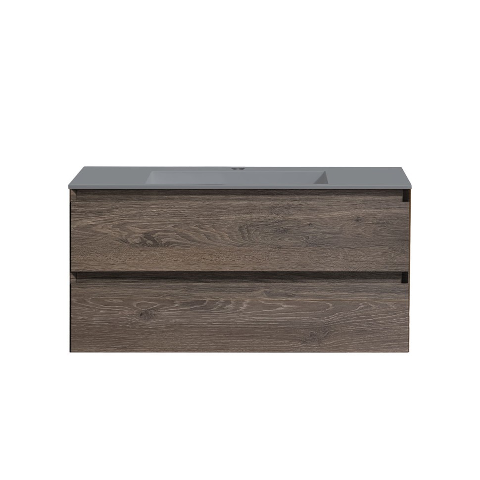 База под раковину Luka 1000 подвесная, 2 выкатных ящика soft-close, R.Oak