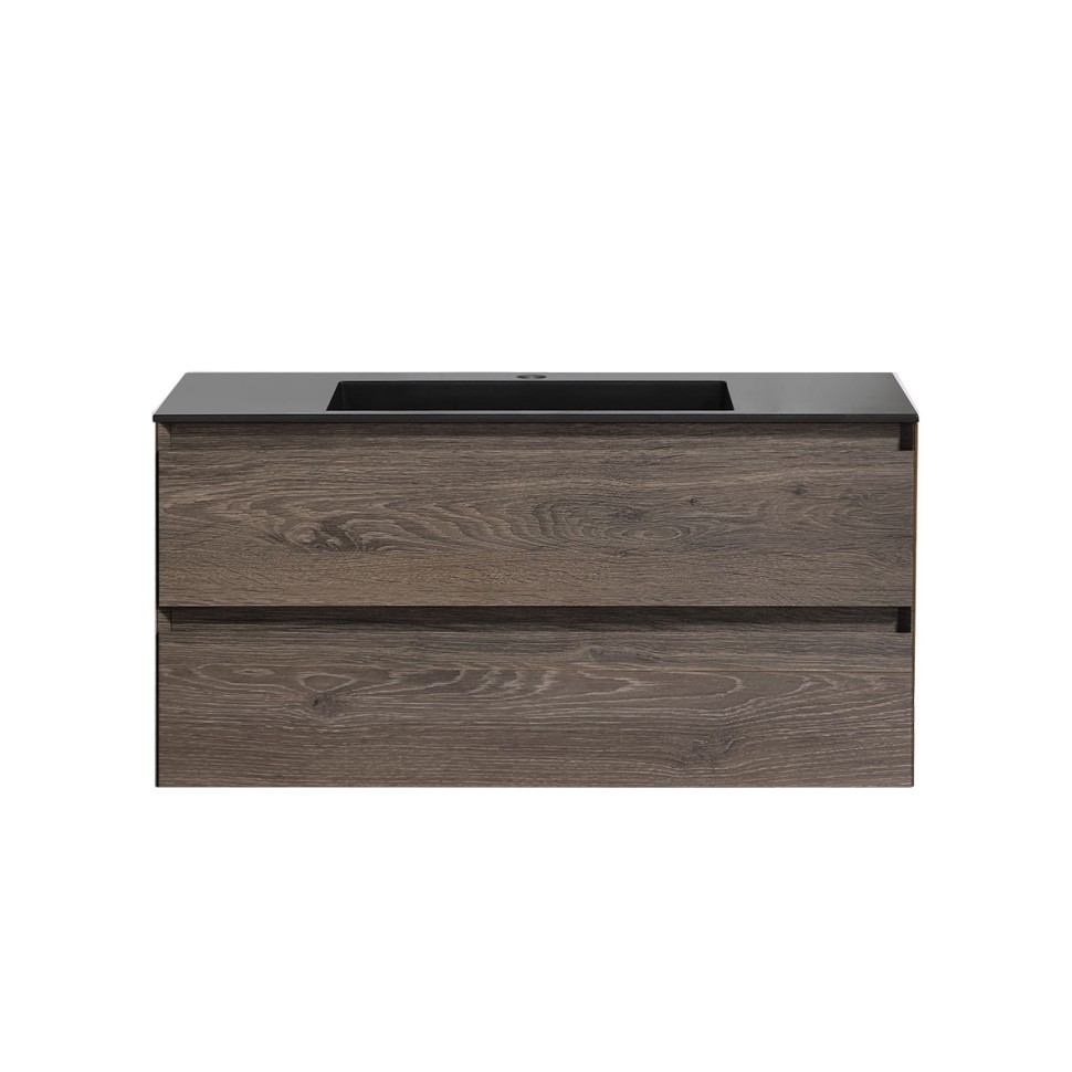 База под раковину Luka 1000 подвесная, 2 выкатных ящика soft-close, R.Oak
