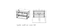 База под раковину Luka 1000 подвесная, 2 выкатных ящика soft-close, R.Oak