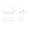 Акриловая ванна BELBAGNO DUE BB702-1700-800-K