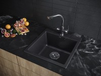 Мойка KANTE 50, IT-GRANIT, PM105152-BL, черный, 510х520, Paulmark